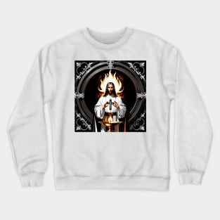 Jesus Christ is the living flame of my life Crewneck Sweatshirt